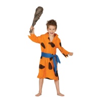 Disfraz de cavernícola naranja con cinturón para niño