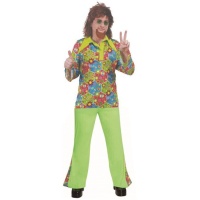 Disfraz de hippie flower power para hombre