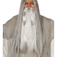 Barba gris larga