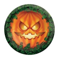 Platos de La Calabaza Siniestra de 23 cm - 8 unidades