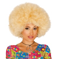 Peluca afro rubia