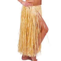 Falda hawaiana de paja para mujer - 75 cm