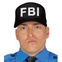 Gorra de FBI negra - 62 cm