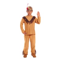 Disfraz de indio camel con flecos para niño