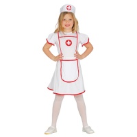 Disfraz de enfermera con cofia para niña