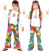 Disfraz de hippie con estampado infantil