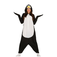 Disfraz de pingüino con capucha para adulto