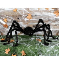 Araña negra gigante con luz - 1,50 m