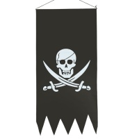 Colgante negro pirata con calavera - 43 x 86 cm