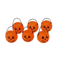 Mini cubos de calabazas con asa de 7 cm - 6 unidades