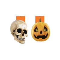Cartel de calavera y calabaza - 2 unidades