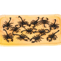 Bolsa con 12 escorpiones - 4,5 cm