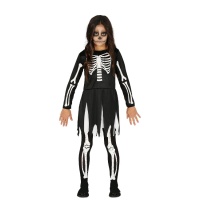 Disfraz de esqueleto con vestido para niña