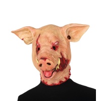 Máscara de cabeza de cerdo cortada