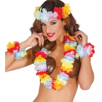 Conjunto hawaiano de flores