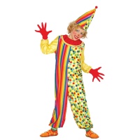 Disfraz de payaso con topos de colores para niño