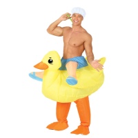 Disfraz de adulto a hombros de patito de goma