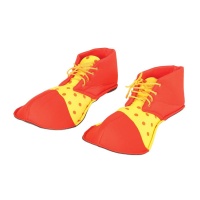 Zapatos de payaso rojos y amarillos - 35 cm
