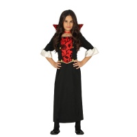 Disfraz de vampiresa rojo para niña