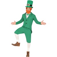 Disfraz de duende verde Irlandés para hombre