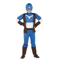 Disfraz de Capitán azul enmascarado para niño