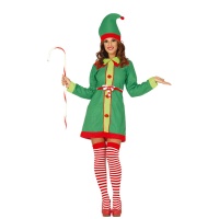 Disfraz de elfo de Navidad para mujer