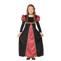 Disfraz de reina medieval elegante para niña