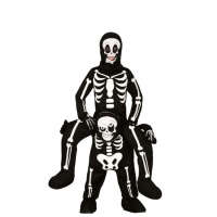 Disfraz de esqueleto a hombros de esqueleto infantil