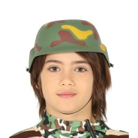 Casco de militar camuflaje infantil - 56 cm