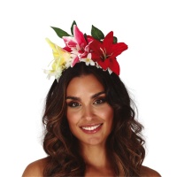 Diadema de flores de colores