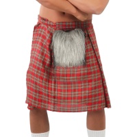 Falda escocesa con bolsillo de pelo