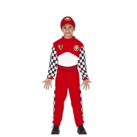 Disfraz de piloto de carreras con cinturón infantil