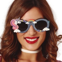 Gafas de unicornio con purpurina