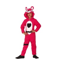 Disfraz de oso rosa guerrero infantil