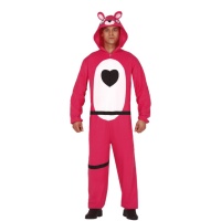 Disfraz de oso rosa guerrero para adulto