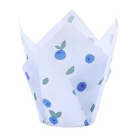 Cápsulas tulipán de papel para muffins de arándanos - PME - 24 unidades