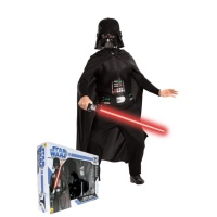 Disfraz de Darth Vader infantil en caja con espada