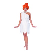 Disfraz de cavernícola blanco Wilma Picapiedra para mujer