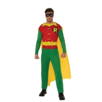 Disfraz de Robin con capa y antifaz para hombre
