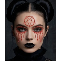 Joyas adhesivas faciales de satánica