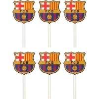 Toppers de FC Barcelona escudo - 6 unidades