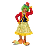 Disfraz de payaso colorido para niña