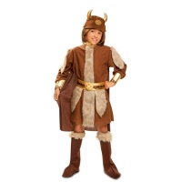 Disfraz de vikingo con capa, casco y cubre botas para niño