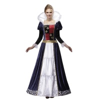 Disfraz de rey medieval de lujo para mujer