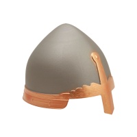 Casco medieval plateado