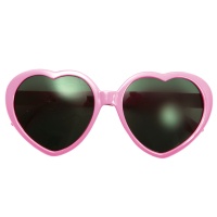 Gafas de corazón con montura rosa