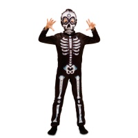 Disfraz de esqueleto del día de los muertos para niño