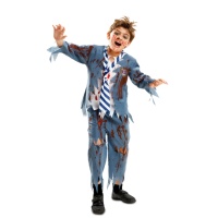 Disfraz de estudiante zombie para niño