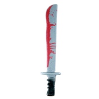 Machete de asesino ensangrentado - 44 cm