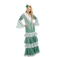 Disfraz de sevillana verde para mujer